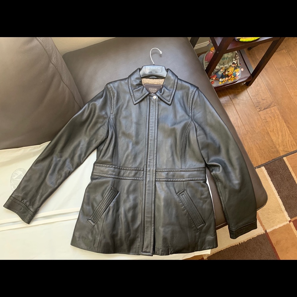 Coach Women's Leather Jacket M Like New